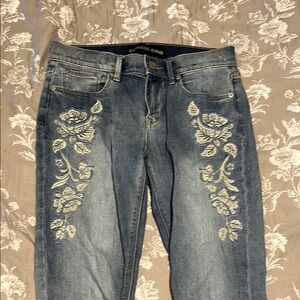 Express Floral Embroidered Women's Jeans